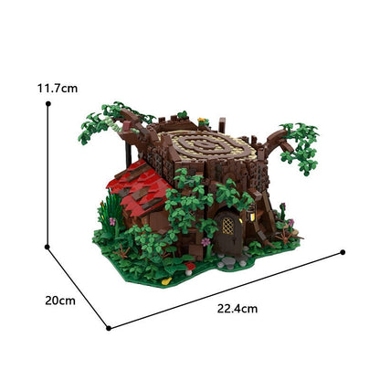 Fairy Tree Trunk Cottage MOC Building Kit | Fantasy Architecture Model - 5