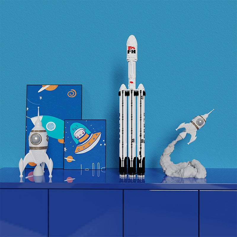 Falcon 9 Rocket MOC Building Kit | 1:110 Scale Launch Vehicle - 7