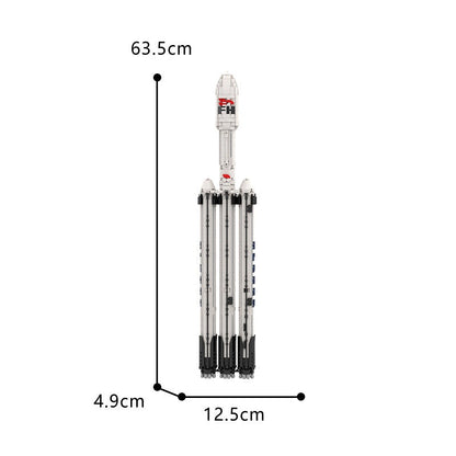 Falcon 9 Rocket MOC Building Kit | 1:110 Scale Launch Vehicle - 9