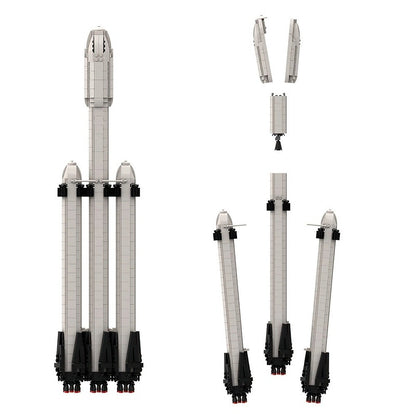 Falcon Heavy Style MOC Rocket Building Kit | Space Exploration Model - 5