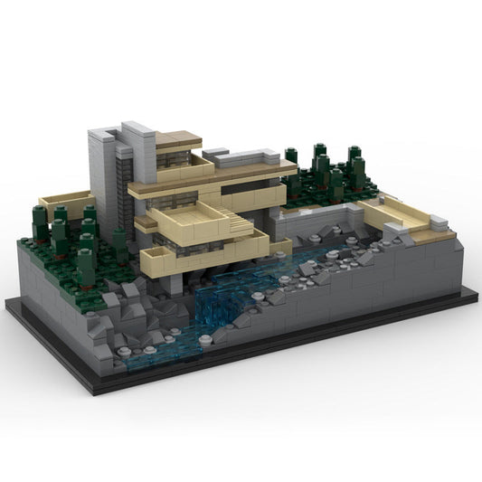 Fallingwater House Building Kit | LEGO-Compatible MOC - 1