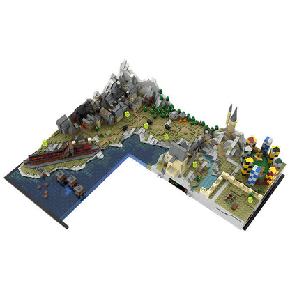 Fantasy Castle Grounds & Lakeside Village Expansion MOC Building Kit - 3