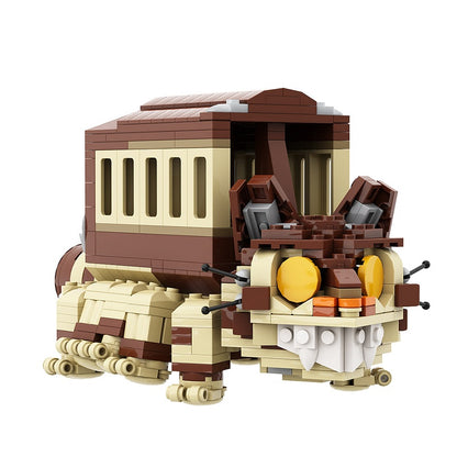 Fantasy Cat Bus Creature MOC Building Kit | Multi-Leg Display Vehicle - 5
