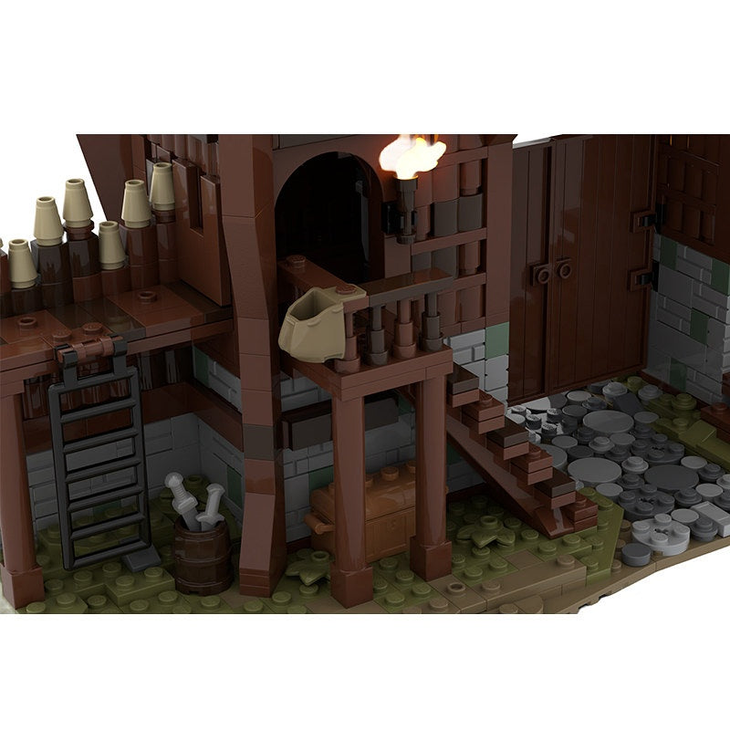 Fantasy Fortress Gate MOC Building Kit | Medieval Architecture Model - 2