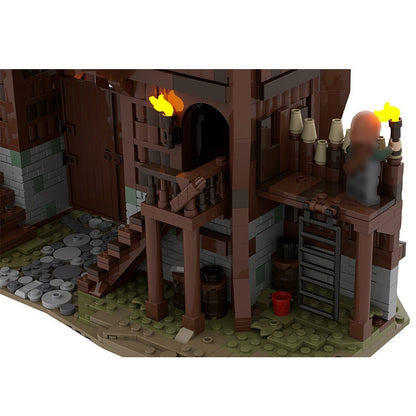 Fantasy Fortress Gate MOC Building Kit | Medieval Architecture Model - 4