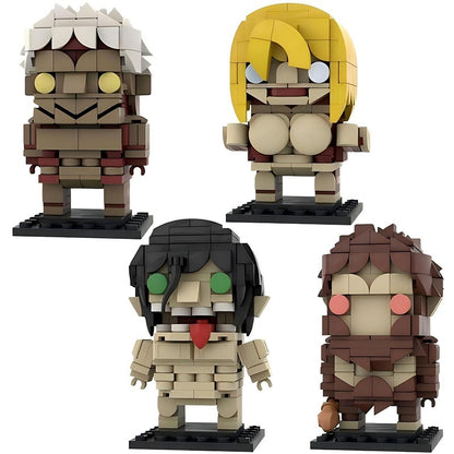 Fantasy Giant Titan Battle BrickHeadz Building Kit | LEGO-Compatible MOC - 12