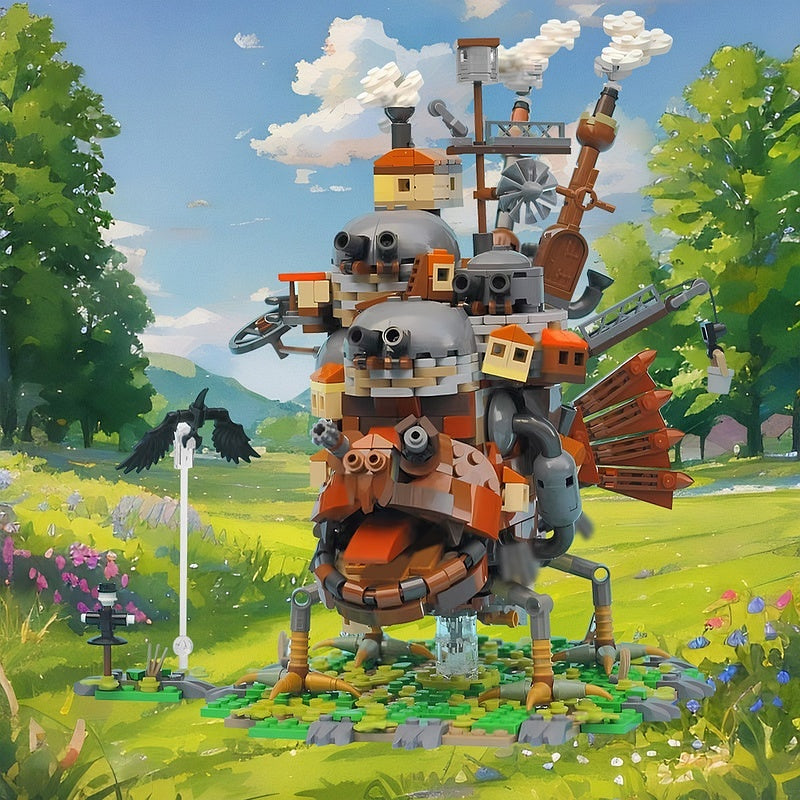 Fantasy Moving Castle Steampunk MOC Building Kit - 4