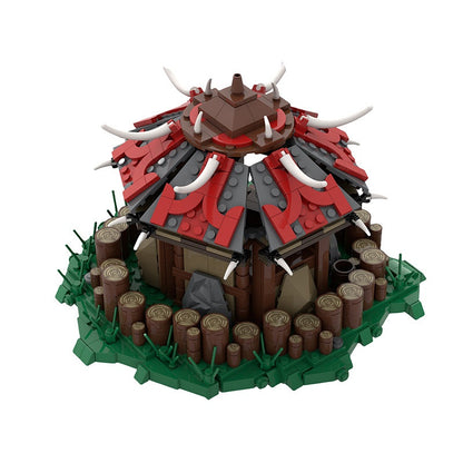 Fantasy Orc Barracks MOC Building Kit | Tribal Fortress Architecture - 2