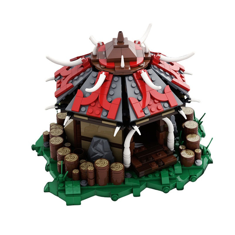 Fantasy Orc Barracks MOC Building Kit | Tribal Fortress Architecture - 3