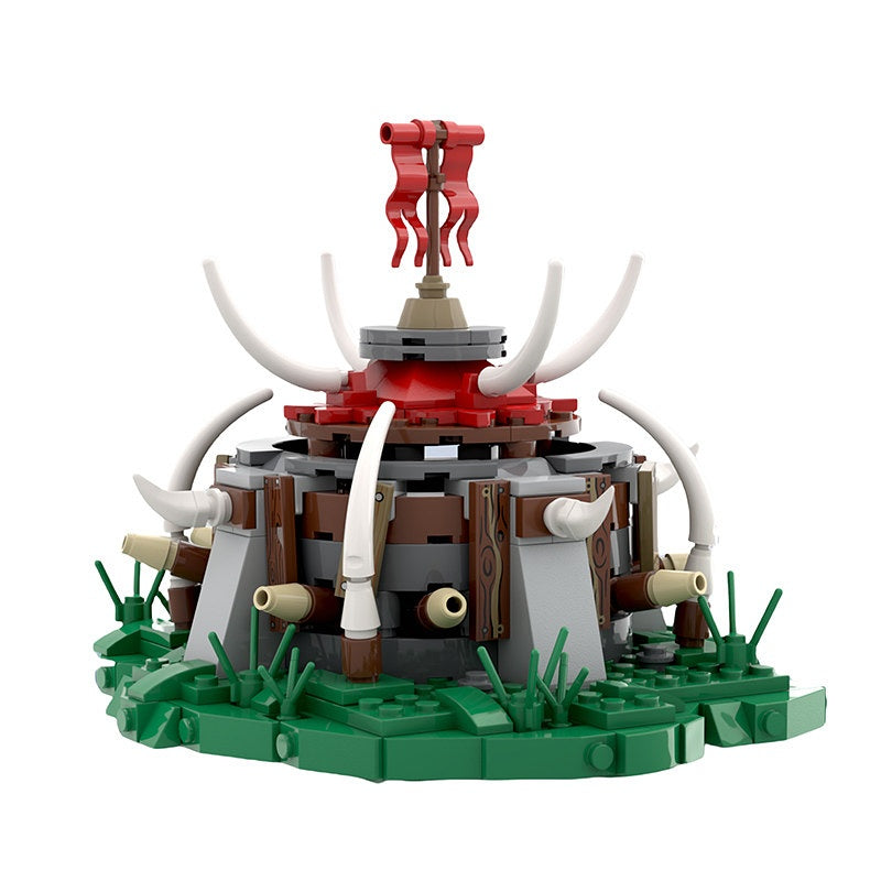 Fantasy Orc Burrow MOC Building Kit | Tribal Cave Architecture Model - 1