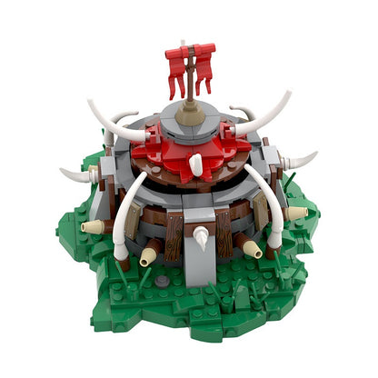 Fantasy Orc Burrow MOC Building Kit | Tribal Cave Architecture Model - 2