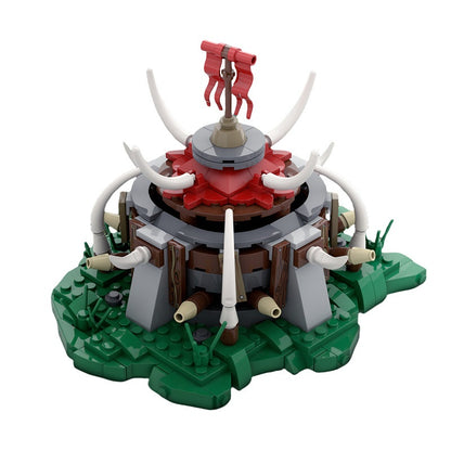 Fantasy Orc Burrow MOC Building Kit | Tribal Cave Architecture Model - 3