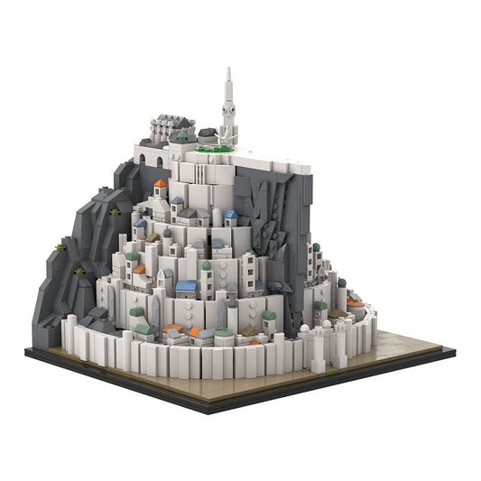 Fantasy White Citadel Mountain Fortress MOC Building Kit - 1