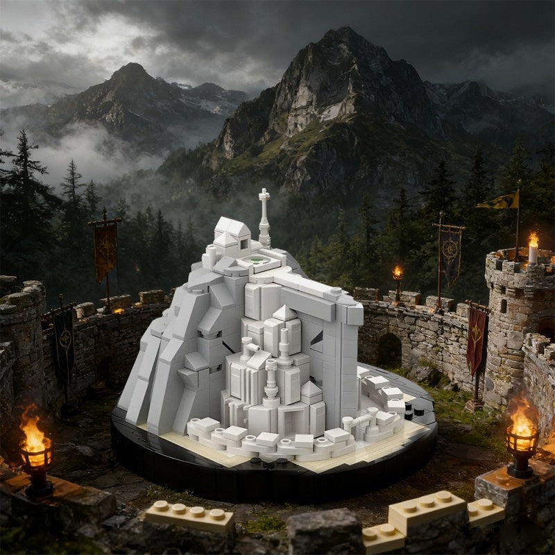 Fantasy White Tower City Building Kit | LEGO-Compatible MOC - 3