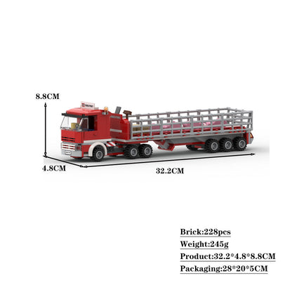 Farm Transport Truck & Trailer Building Kit | LEGO-Compatible MOC - 4