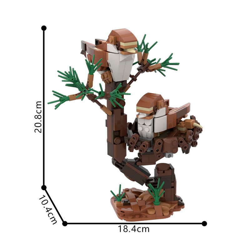 Feral Pigeon MOC Building Kit – Wildlife Bird Display Model Kit - 6