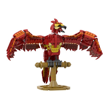 Fiery Phoenix Magical Firebird Building Kit | LEGO-Compatible MOC - 3