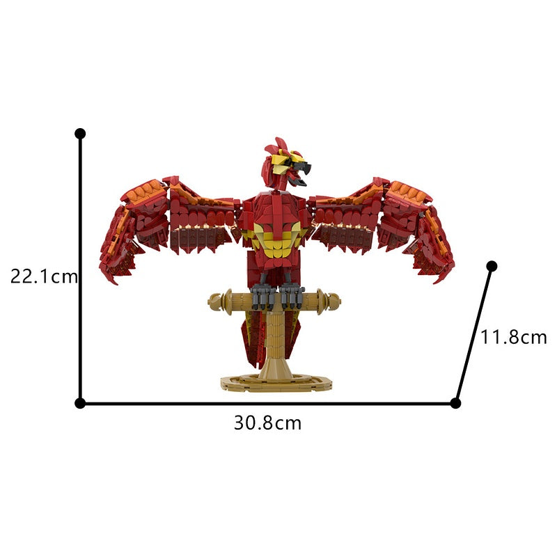 Fiery Phoenix Magical Firebird Building Kit | LEGO-Compatible MOC - 4