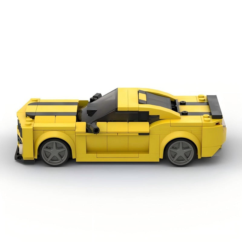 Fifth-Gen Yellow V8 Muscle Car Building Kit | LEGO-Compatible MOC - 3