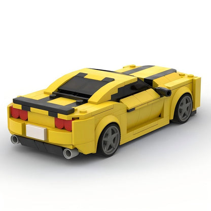 Fifth-Gen Yellow V8 Muscle Car Building Kit | LEGO-Compatible MOC - 5