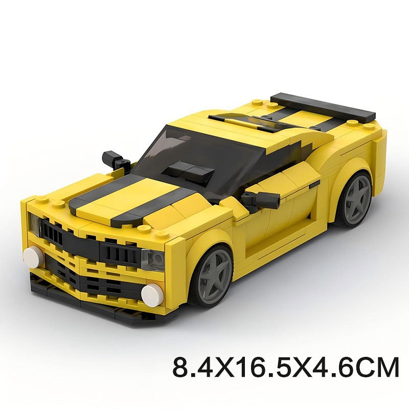 Fifth-Gen Yellow V8 Muscle Car Building Kit | LEGO-Compatible MOC - 6