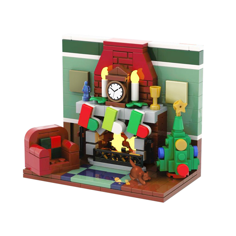 Fire Place Building Kit | Christmas | LEGO-Compatible MOC - 3
