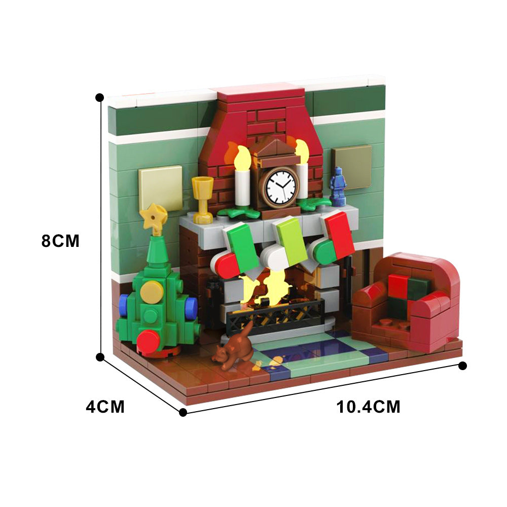 Fire Place Building Kit | Christmas | LEGO-Compatible MOC - 4