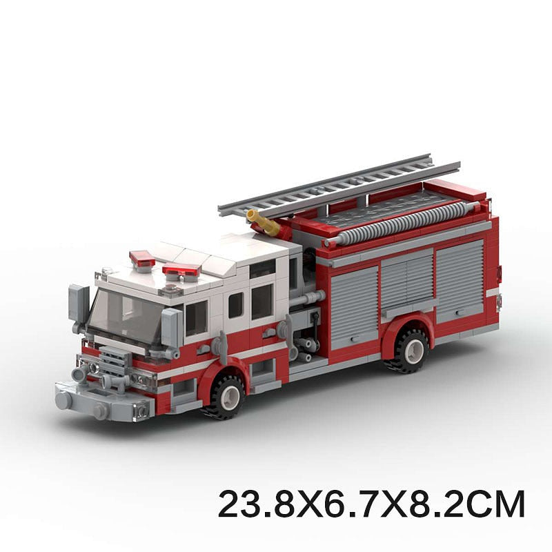 Fire Pump Truck MOC Building Kit | Emergency Vehicle Model - 6