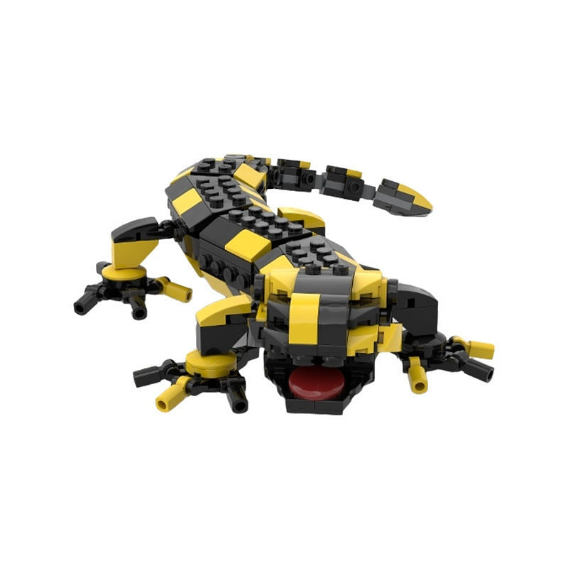 Fire Salamander MOC Building Kit | Fantasy Creature Display Model - 3