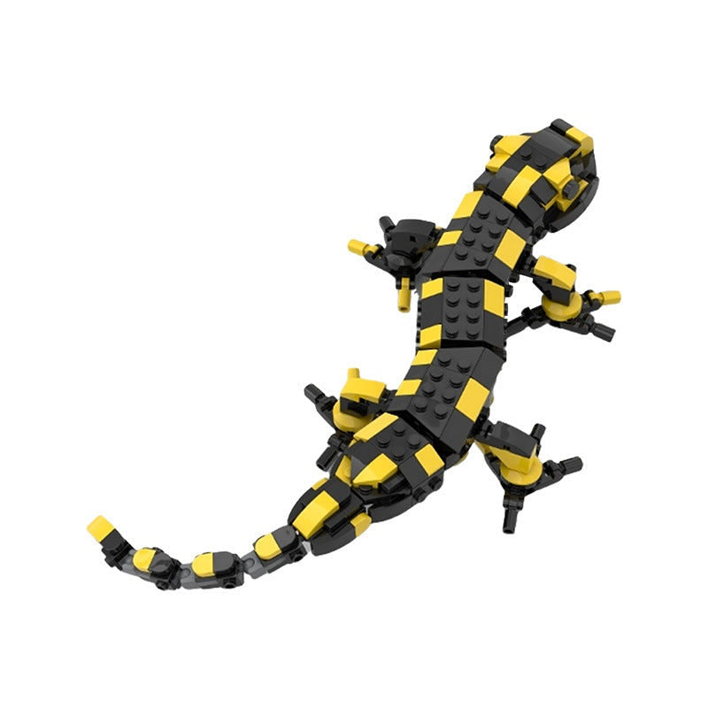 Fire Salamander MOC Building Kit | Fantasy Creature Display Model - 4