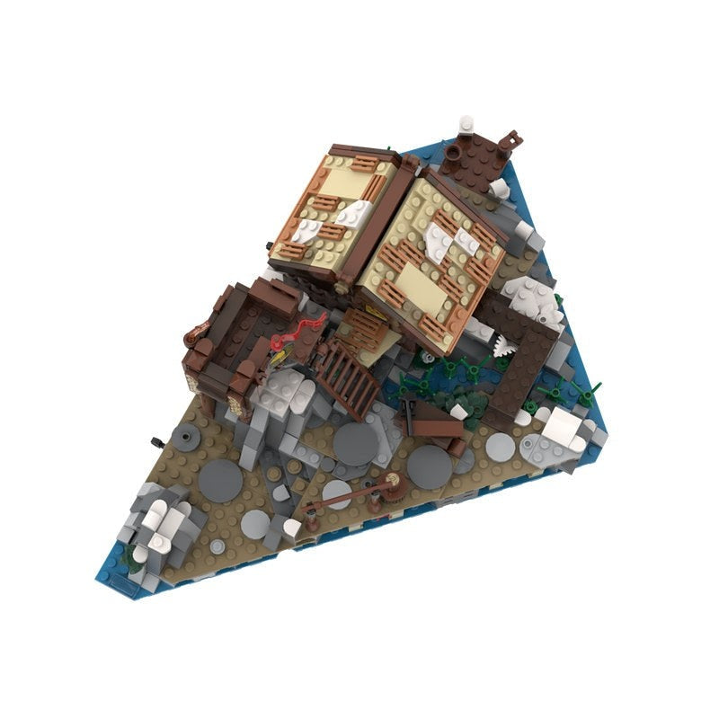 Fisherman's Cabin Viking Village MOC Building Kit | Coastal House Model - 2