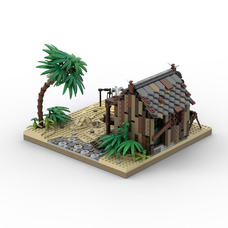 Fisherman's Hut Coastal Village MOC Building Kit | Seaside Diorama - 4