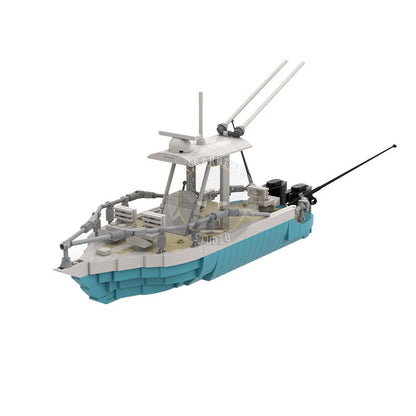 Fishing Trawler Boat MOC Building Kit – Coastal Ship Display Model Set - 1