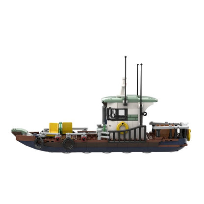 Fishing Trawler Boat MOC Building Kit – Coastal Ship Display Model Set - 5