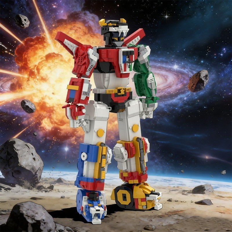 Five Lions Combined Robot MOC Building Kit | Mecha Figure Model - 4