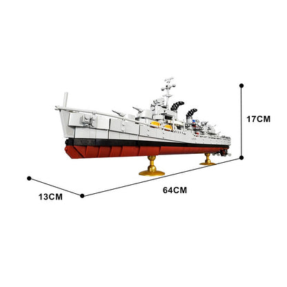 Fletcher-Class Destroyer MOC Building Kit | WWII Naval Warship Model - 3