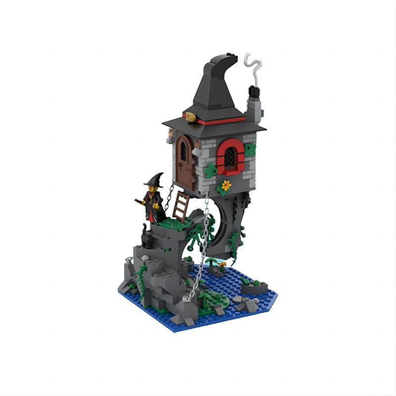 Floating Tensegrity Witch Hut MOC Fantasy Architecture Building Kit - 1