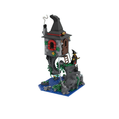 Floating Tensegrity Witch Hut MOC Fantasy Architecture Building Kit - 4