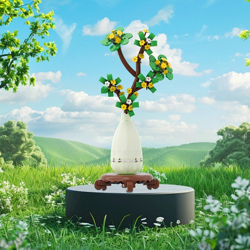 Flower Pot Planting MOC Building Kit | Botanical Potted Plant Display - 8