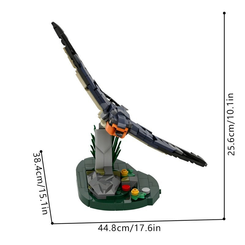 Flying Barn Swallow MOC Animal Figure Building Kit | Bird Display Model - 3