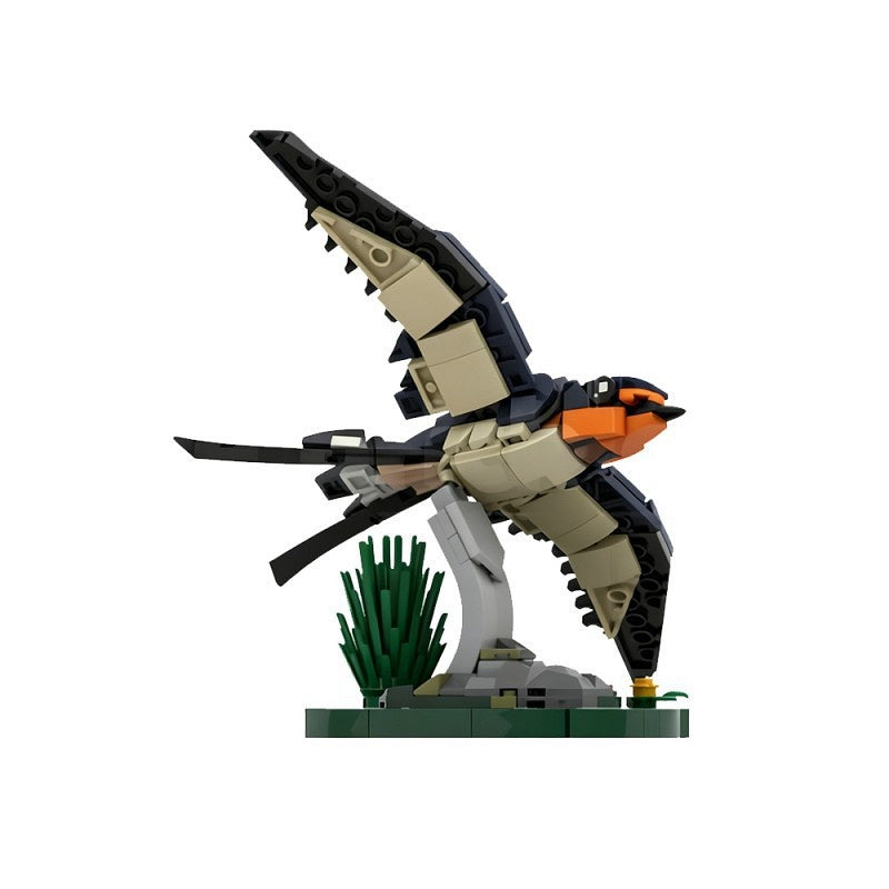 Flying Barn Swallow MOC Animal Figure Building Kit | Bird Display Model - 5
