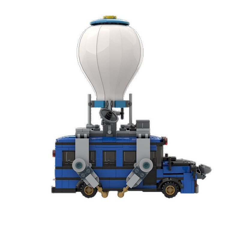Flying Blue Bus MOC Building Kit | Fantasy Vehicle Model - 2