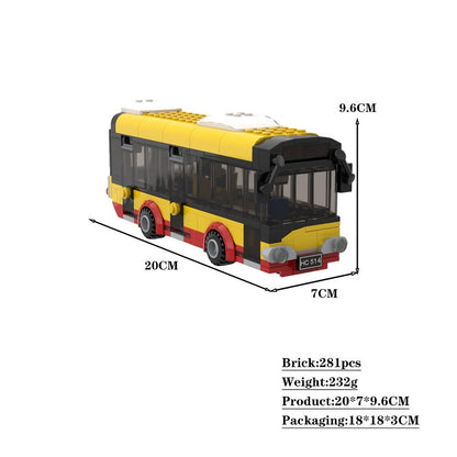 Flying Blue Bus MOC Building Kit | Fantasy Vehicle Model - 5