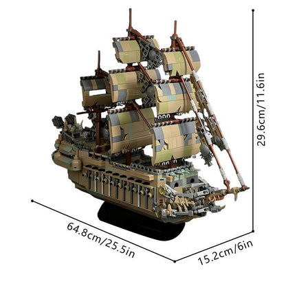 Flying Dutchman Ghost Pirate Ship MOC Building Kit - 6
