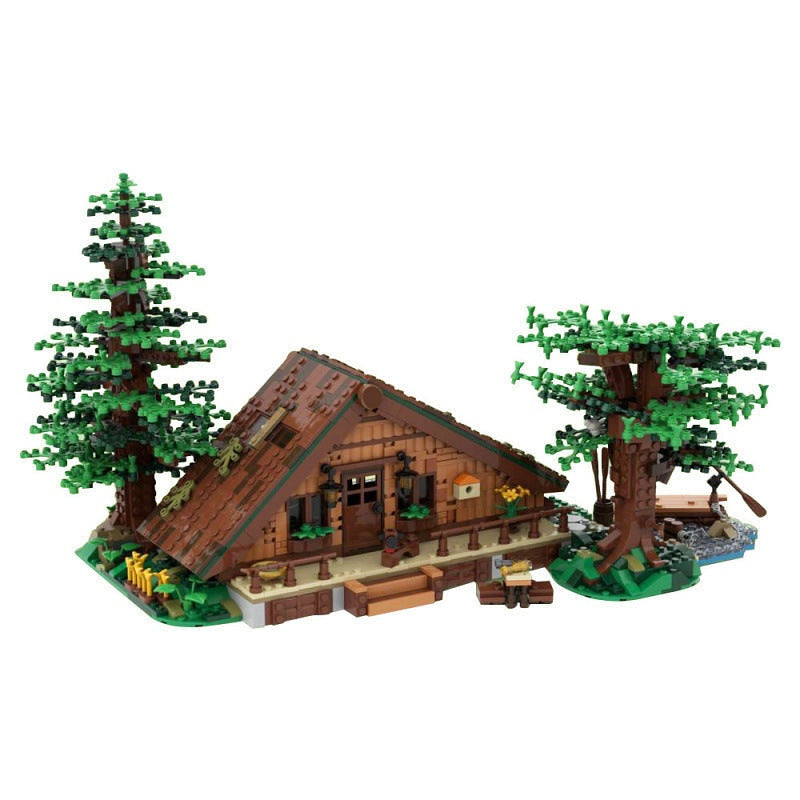 Forest Cabin MOC Building Kit | Rustic Woodland House Architecture Model - 1