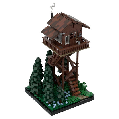Forest Fire Lookout Tower MOC Building Kit - 3