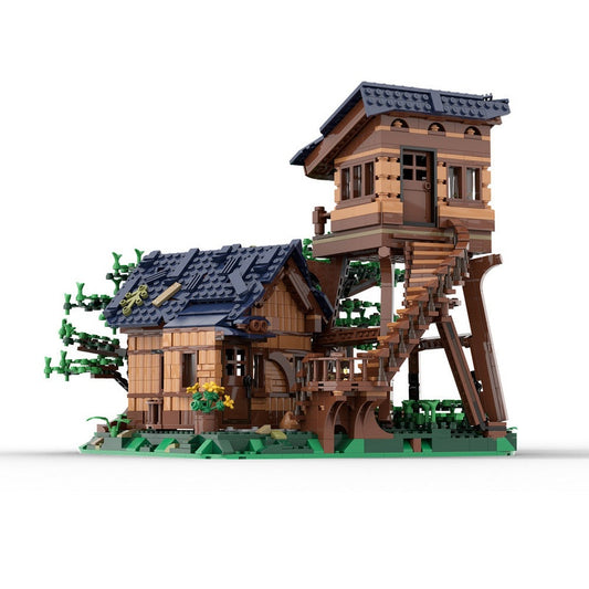 Forest Lookout MOC Building Kit | Woodland Tower Architecture Model - 1