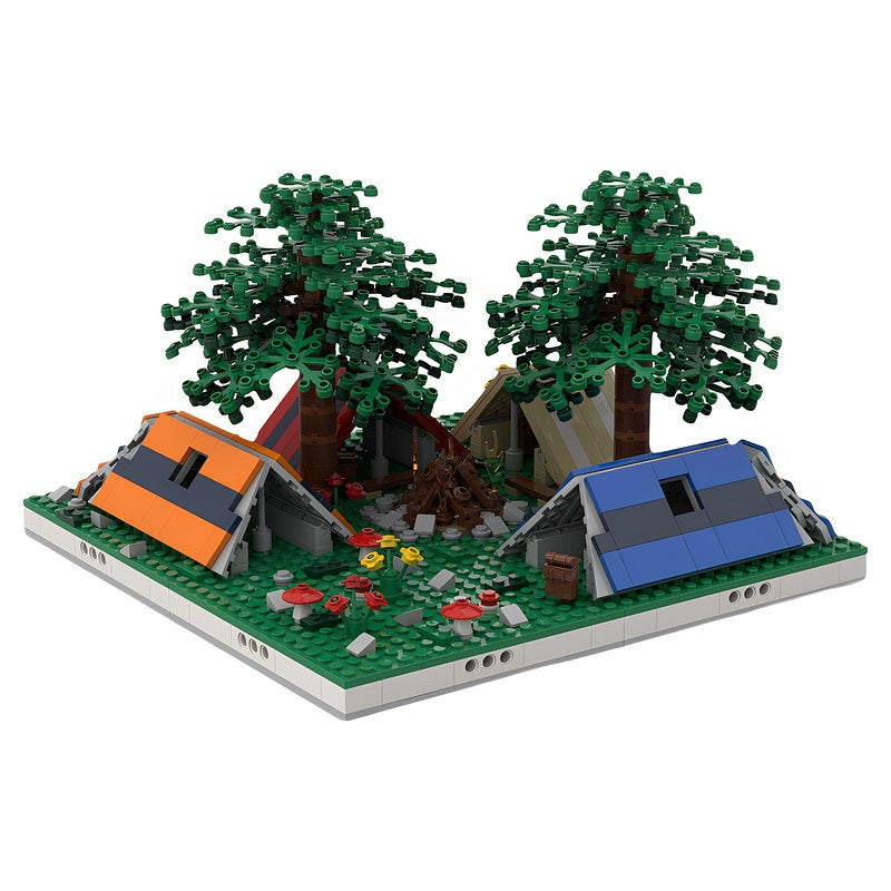 Forest Tent Camp Diorama MOC Building Kit - 3