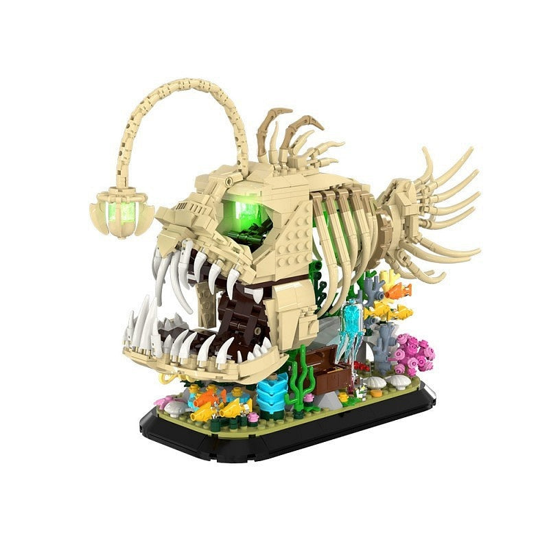 Fossil Anglerfish MOC Deep Sea Creature Building Kit | 2158 PCS Display Model - 6