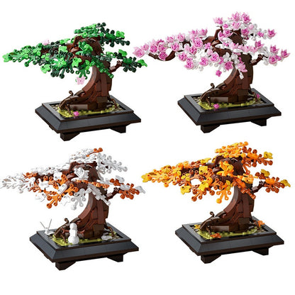 Four Seasons Bonsai MOC Building Kit | Seasonal Tree Display Model - 1